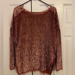 ASOS Gold Sequined Top Small